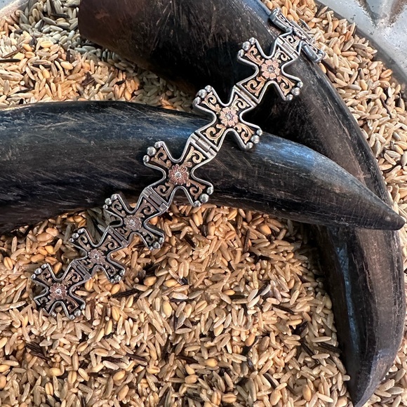 Like New Vintage Bob Berg Cross Link Hallmarked Sterling / 925 10k gold Bracelet - Picture 1 of 15